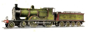 LONDON & SOUTH WESTERN RAILWAY EXPRESS PASSENGER LOCOMOTIVE