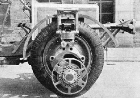 RAIL WHEEL of a Karrier road-railer