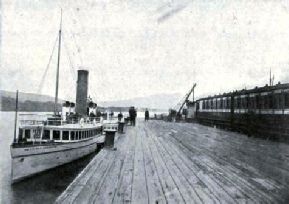 BALLOCH PIER: LOCH LOMOND STEAMER PRINCE GEORGE