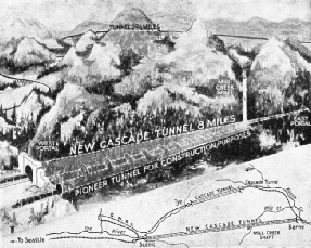 THE PROBLEM confronting the Cascade engineers was to save the detour through the original tunnel