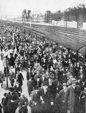 A crowd at Wembley Park Station