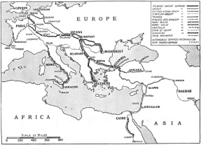 THE VAST MILEAGE covered by the service of the sleeping-car organization 