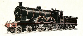 LANCASHIRE & YORKSHIRE RAILWAY EXPRESS PASSENGER LOCOMOTIVE, No. 1406