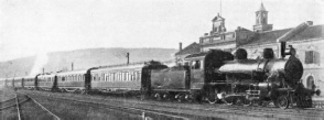 A LONG-DISTANCE EXPRESS train leaving Haifa Station for El Kantara