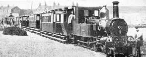 A passenger train about to leave Port Erin Station