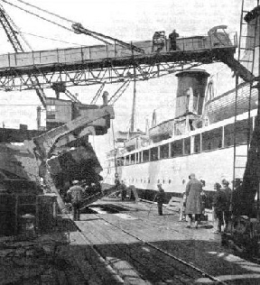 Coaling ship at Heysham, Lancashire