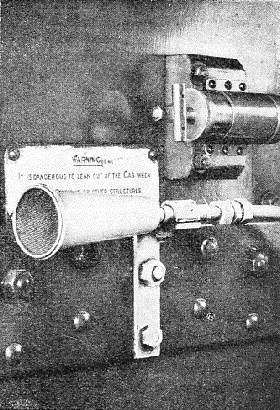 THE HOOTER in the cab of an engine fitted with the Strowger-Hudd apparatus