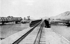 THE OLD AND THE NEW BRIDGES, Northen Pacific Railroad