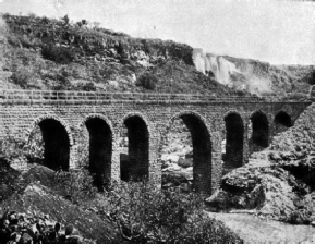 MASONRY BRIDGE AND WATERFALL IN THE TEL-EL-SHIHAB