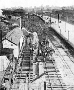 RACK RENEWALS in the yard of the Central Uruguay Railway Station at Montevideo