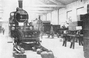 A GENERAL VIEW of some of the unique exhibits in the railway museum at York