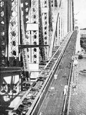 PEDESTRIAN TRAFFIC is catered for on the Sydney Harbour Bridge by two 10 ft wide footways