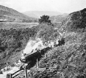 This excursion train is taking a party of travellers round Prospect  Point on the Ravenglass and Eskdale Railway 