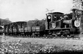 ARRIVAL OF THE FIRST LOCOMOTIVE IN COOMASSIE