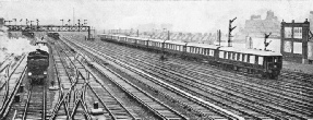 The down "Brighton Belle" passing Clapham Junction