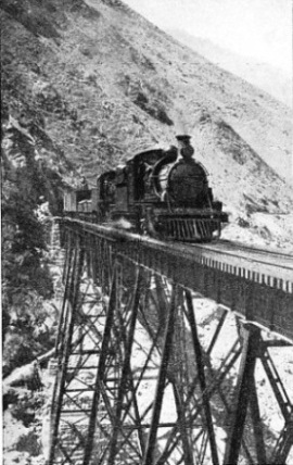 The Challape Bridge, near Matucana, on the Callao-Oroya route