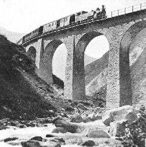 AN IMPRESSIVE MASONRY VIADUCT on the Furka-Oberalp Railway