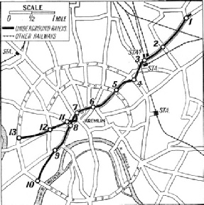 THE FIRST SECTION of Moscow’s underground railway