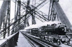 THE FAR NORTH EXPRESS CROSSING THE FORTH BRIDGE